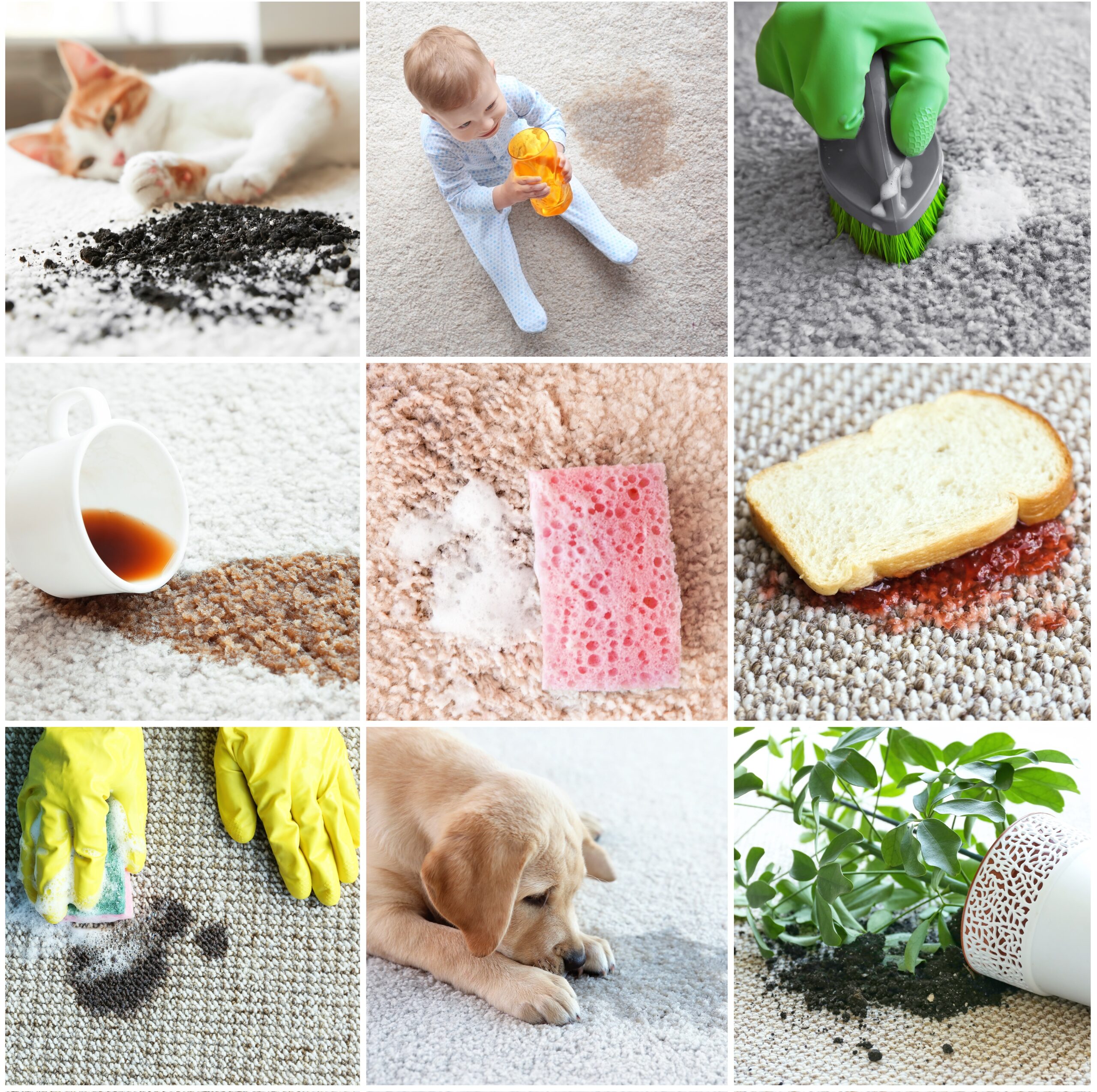 spills on carpet
